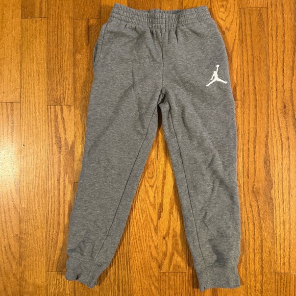 Jordan Gray and White Athletic Joggers Kids Size S - Picture 1 of 5